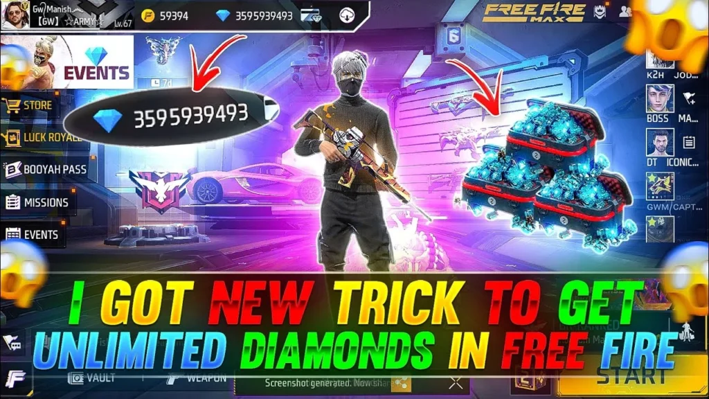 Free Fire Mod Apk unlimited diamonds